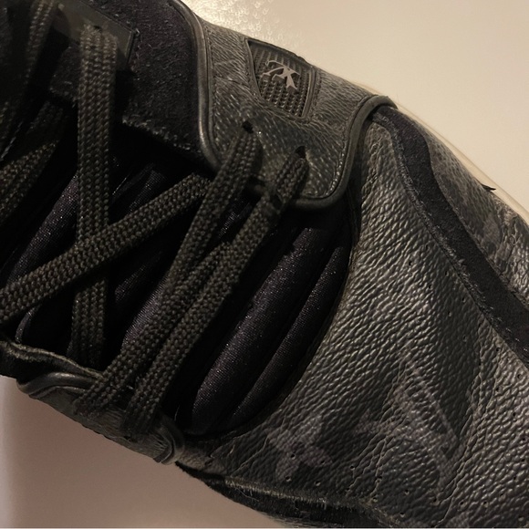 Louis Vuitton trainer low black monogram eclipse leather US11 men’s sneaker - Picture 3 of 15